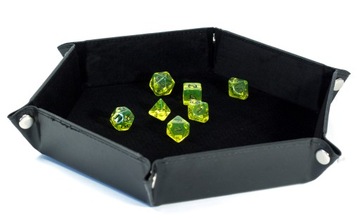 ПОДНОС ДЛЯ КОСТЕЙ ИЗ БАРХАТНОЙ КОЖИ HEARTS OF DEMONS ПОДНОС ДЛЯ КОСТЕЙ RPG, 17 СМ