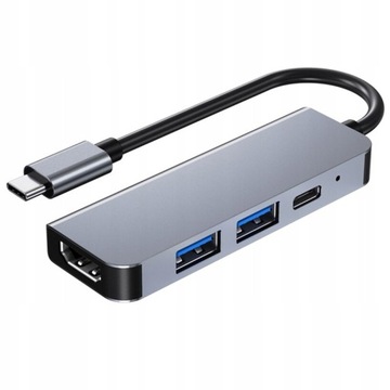 ХАБ АДАПТЕР USB-C HDMI 4k 2x USB 3.0 5 Гбит/с PD