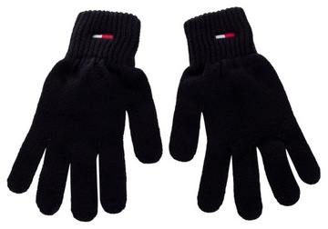 TOMMY HILFIGER RĘKAWICZKI MĘSKIE TJM FLAG GLOVES CZARNE