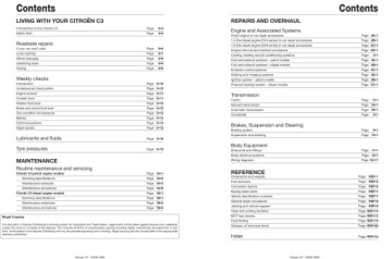CITROEN C3 1.1 БЕНЗИНОВЫЙ (02-09) РЕМОНТ И СТРОИТЕЛЬСТВО