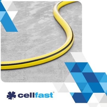 Садовый шланг 3/4 дюйма, 50 м Cellfast 4YELLOW для воды, 4 слоя, ПРОЧНЫЙ, гибкий