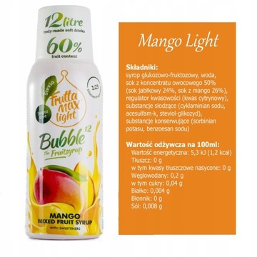 FRUTTAMAX MANGO LIGHT SODASTREAM КОНЦЕНТРАТ СИРОП