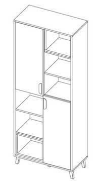 КНИЖНЫЙ ШКАФ С ПОЛКАМИ 80СМ ДЖОКЕР МОЛОДЕЖНАЯ КОМНАТА 3