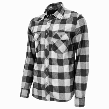 Košeľa s dlhým rukávom BRANDIT Check Shirt Black-Charcoal XL