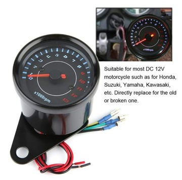 UNIWERSALNY OBROTOMIERZ MOTOCYKLOWY 60mm 13000 RPM Elektroniczny Analogowy