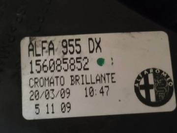 ALFA ROMEO MITO 2012 SVĚTLO TYLNA/PRAWA STRANA