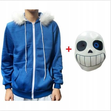 Cosplay Halloween Sans Undertale bluzy z kapturem