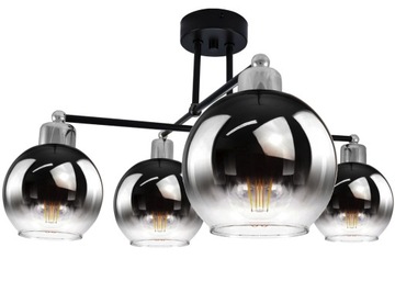 NOWOCZESNA LAMPA WISZĄCA ŻYRANDOL PLAFON SZKŁO