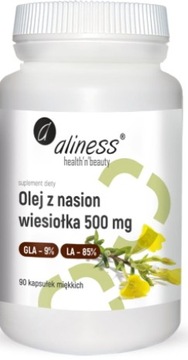 OLEJ Z NASION WIESIOŁKA 90 kaps ALINESS 500 mg