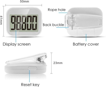 3D-шагомер с зажимом и шнурком, точный и простой