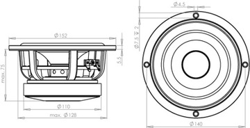 Сабвуфер Wavecor WF152BD03 12см 4 Ом