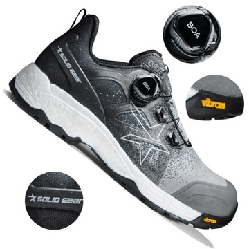 Buty robocze BHP Półbuty męskie Solid Gear Grit S3 z wiązaniem BOA 41