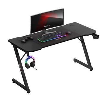 Biurko Gamingowe Komputerowe Huzaro Hero 3.3 Black + Podkładka XXL