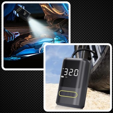 БЕСПРОВОДНОЙ ЭЛЕКТРИЧЕСКИЙ НАСОС АВТОМОБИЛЬНЫЙ КОМПРЕССОР POWERBANK LED НАСОС