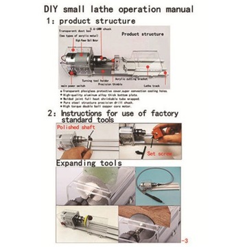 Мини-токарный станок для полировки бусин с высокой