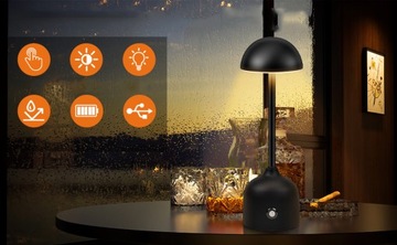 БЕСПРОВОДНАЯ НАСТОЛЬНАЯ ЛАМПА НОЧНИК С СЕНСОРНОЙ ЗАТЕМЛЕНИЕМ USB 4500 мАч