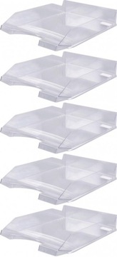 PÓŁKA NA DOKUMENTY A4 SZUFLADA TACKA SZUFLADKA KUWETA TRANSPARENTNA x 5