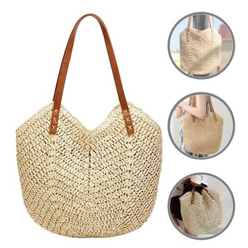TORBY PLAŻOWE SŁOMIANE TORBY TOTE TOREBKI CROSSBODY