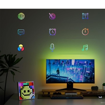 RGB LED ПИКСЕЛЬ-АРТ ДИСПЛЕЙ ДЛЯ ИГРОВОЙ КОМНАТЫ ЦИФРОВАЯ СВЕТОДИОДНАЯ ПАНЕЛЬ ЧАСОВ 16X16
