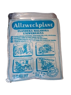 Folia Tynkarska Mocna Transparentna 5m x 4m x 30µm Uniwersalna Praktyczna