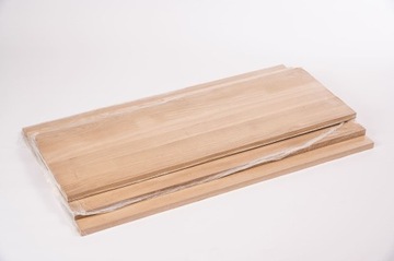 Blat drewniany solidny płyta klejona dąb lamele lite 2x50.8x80 cm.