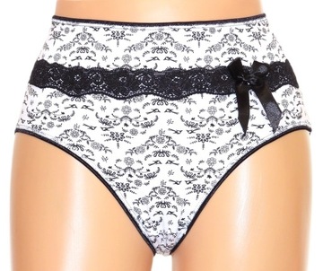 MEDOOSI-DM9815 majtki damskie figi wysoki stan bawełniane białe 2XL