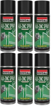 6X OCYNK ALU CYNK OGNIOWY W SPRAYU JASNY 400 ml