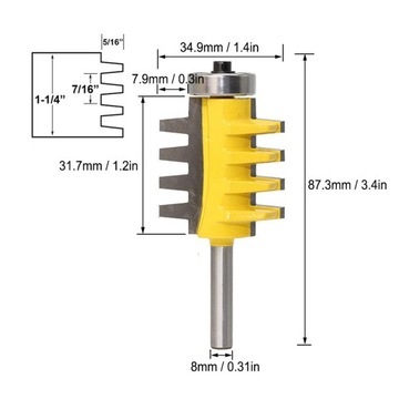 ФРЕЗА ДЛЯ НЕСКОЛЬКИХ СОЕДИНЕНИЙ С ПОДШИПНИКОМ 8 ММ
