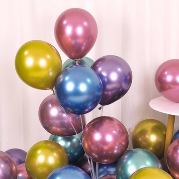 Разноцветные латексные шары, 50 шт., смесь хромированных украшений