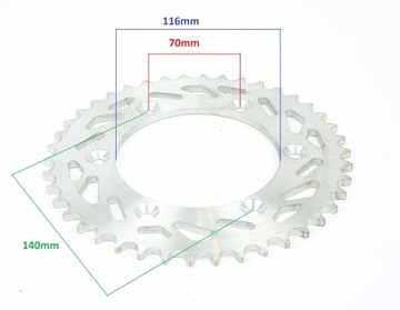 Napęd zębatki łańcuch Cross Diabolini MMR 250 Kros
