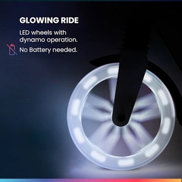 БОЛЬШОЙ СКЛАДНОЙ СКУТЕР СО СВЕТОДИОДНЫМ ТОРМОЗОМ