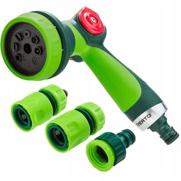 ZRASZACZ PISTOLET 8-FUNKCYJNY REGULACJA + ZŁĄCZKI