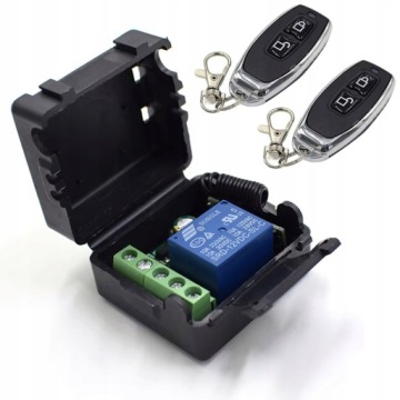 РЕЛЕ ДИСТАНЦИОННОГО УПРАВЛЕНИЯ С 2 ПУЛЬТАМИ ДИСТАНЦИОННОГО УПРАВЛЕНИЯ 433МГЦ 12В