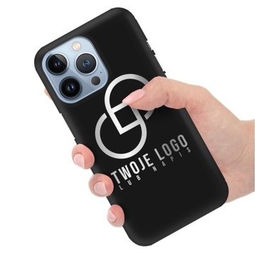 ETUI MATOWE do IPHONE 13 PRO TWOJE LOGO SILVER