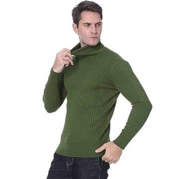 New Men's Turtleneck Sweater Casual Men's Knitted