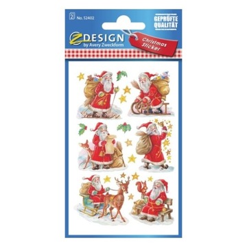NAKLEJKI BŁYSZCZĄCE - MIKOŁAJE Z-DESIGN 52402
