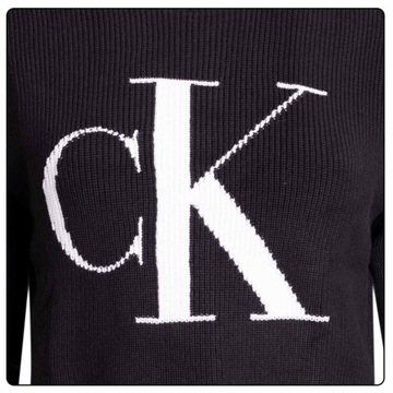 CALVIN KLEIN DAMSKI SWETEREK BLOWN UP CZARNY r. S