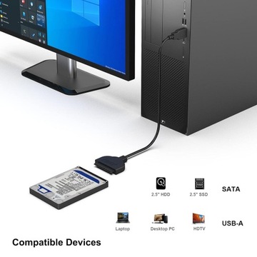 Кабель BEFEI SATA-USB 3.0, адаптер жесткого диска HDD SSD