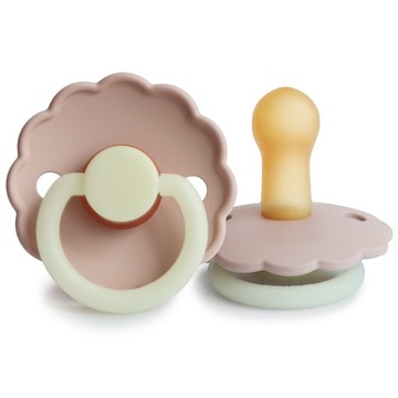 Smoczek Night FRIGG Daisy kauczuk 6m+ Blush