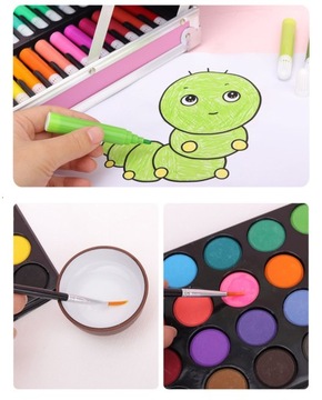 ХУДОЖЕСТВЕННЫЙ НАБОР ДЛЯ РАСКРАСКИ ЕДИНОРОГА ЧЕМОДАН РОЗОВЫЙ РУЧКИ ДЛЯ КИШЕЧНИКА