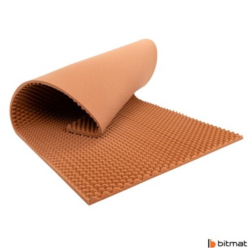 Brązowy kaseton akustyczny PANEL fala spokojny kolor 3cm nowoczesny kształt