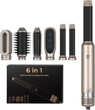 SUSZARKO LOKÓWKA DO WŁOSÓW 6 W 1 AIR STYLER WYSOKOOBROTWA 1000W SZCZOTKA