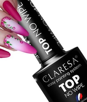 CLARESA TOP NO WIPE TOP HYBRYDOWY BEZ PRZEMYWANIA MANICURE HYBRYDY 5 ml