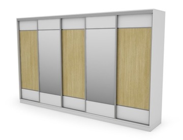 Szafa Przesuwna 5D/400 cm 2 LUSTRA, Model PREMIUM - Elegancja i Przestrzeń