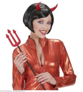 OPASKA ROGI DIABŁA MAŁE CZERWONE DIABEŁEK DIABEŁ UNISEX DODATEK HALLOWEEN