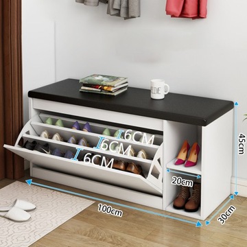 Галошница с сиденьем 80 х 30 х 45 см черная