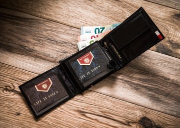 Мужской кожаный мотоциклетный кошелек RFID 5682