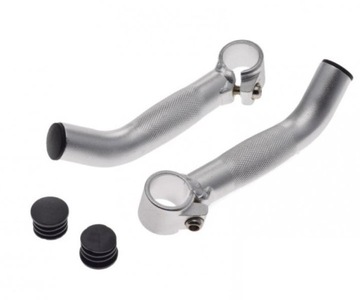 ROGI KIEROWNICY ROWEROWE SREBRNE ALUMINIOWE 2 SZT.