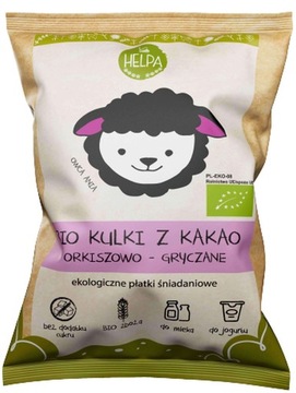 HELPA Płatki BIO KULKI Gryczano -Orkiszowe z KAKAO