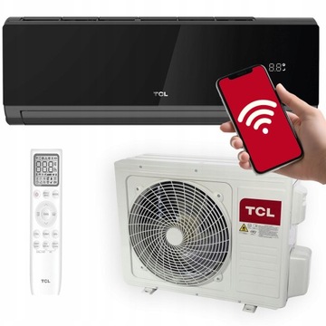 Klimatyzator TCL Elite Dark Czarny 3,5kW WiFi Klimatyzacja Domowa Komplet